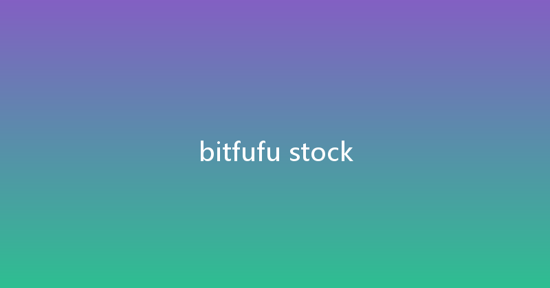 bitfufu stock 